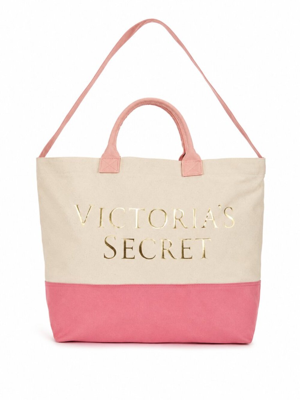 Victorias Secret 2 in 1 Insulated Cooler Tote Beach Picnic Bag Pink Canvas Beach